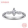 Lindon Classic 925 Sterling Silver  Zircon Ring Ladies Jewelry Wedding Promise Party Gift