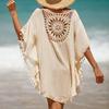 Swimsuit Cover Up Hollow Sun Protection Breathable Fashion Round Neck Bathing Suit Cover Up Dress Swimming Supplies