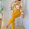 New Casual Suit Women Elegant Two Piece Sets Womens Outfits Vintage Office Lady Baroque Print Button Work Pants Set with Belt