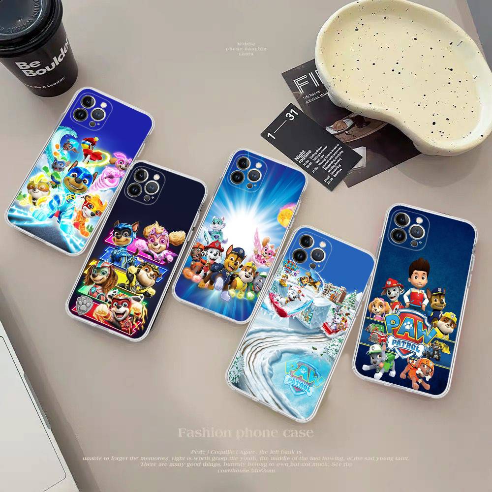 Cute Cartoon P-paw Anime P-patrol Phone Case For IPhone 17 16 15 14 13 12 11 Pro Max Plus Soft Cover Personalized DIY