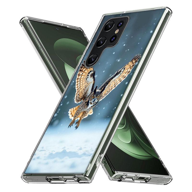 Чехол на телефон 'Сова в зимней шапке' Capa для Samsung S26 Ultra S25 Edge Galaxy S23 S21 S20 S24 FE S22 S10 Plus Прозрачный чехол-бампер из ТПУ Coque