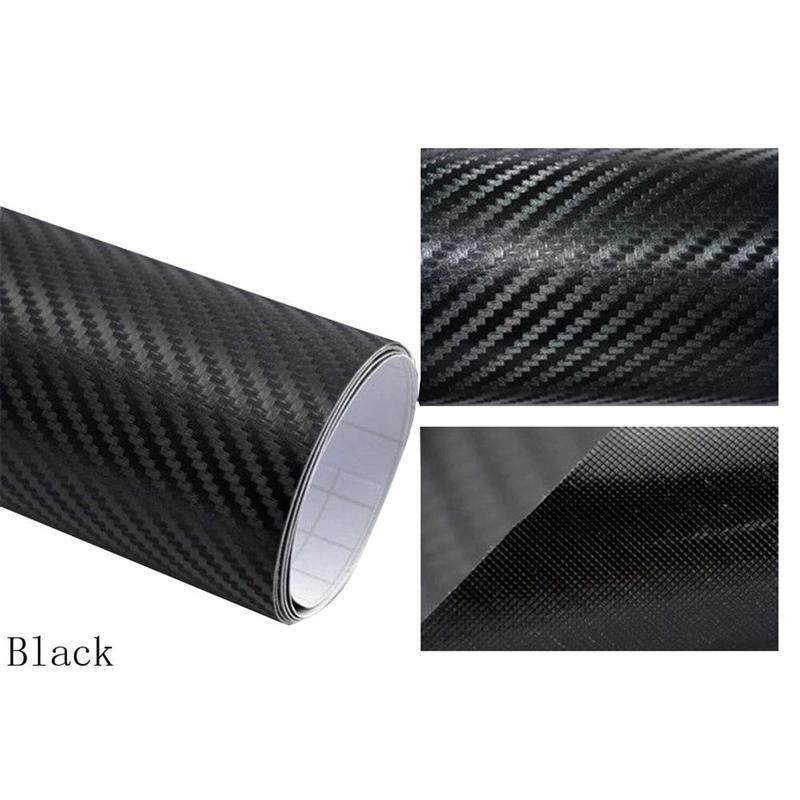 Practical Black Decal Car Roll Wrap Sticker Vinyl 3D Carbon Fiber DIY Film Sheet