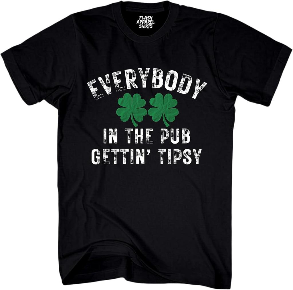 Everybody in the Pub Gettin Tipsy Shamrock T-shirt