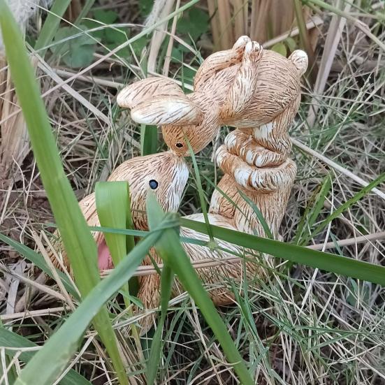 Статуэтка кролика из смолы Yousheng, скульптура кролика для занятий йогой, родитель и ребенок, пасхальный кролик, украшение для сада, двора, домашнего декора, настольная демонстрация