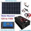 110/220V Solar Power System 20W Solar Panel Battery Charge 30A Controller 6000W Inverter Modified Sine Wave Power Generation Kit