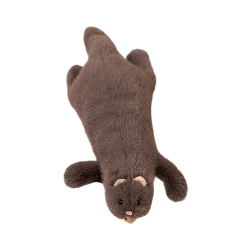 Cute Snow Ferret Plush Doll For Gift And Decor