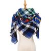 Spring Autumn Winter Shawl Ladies Plaid Triangle Scarf