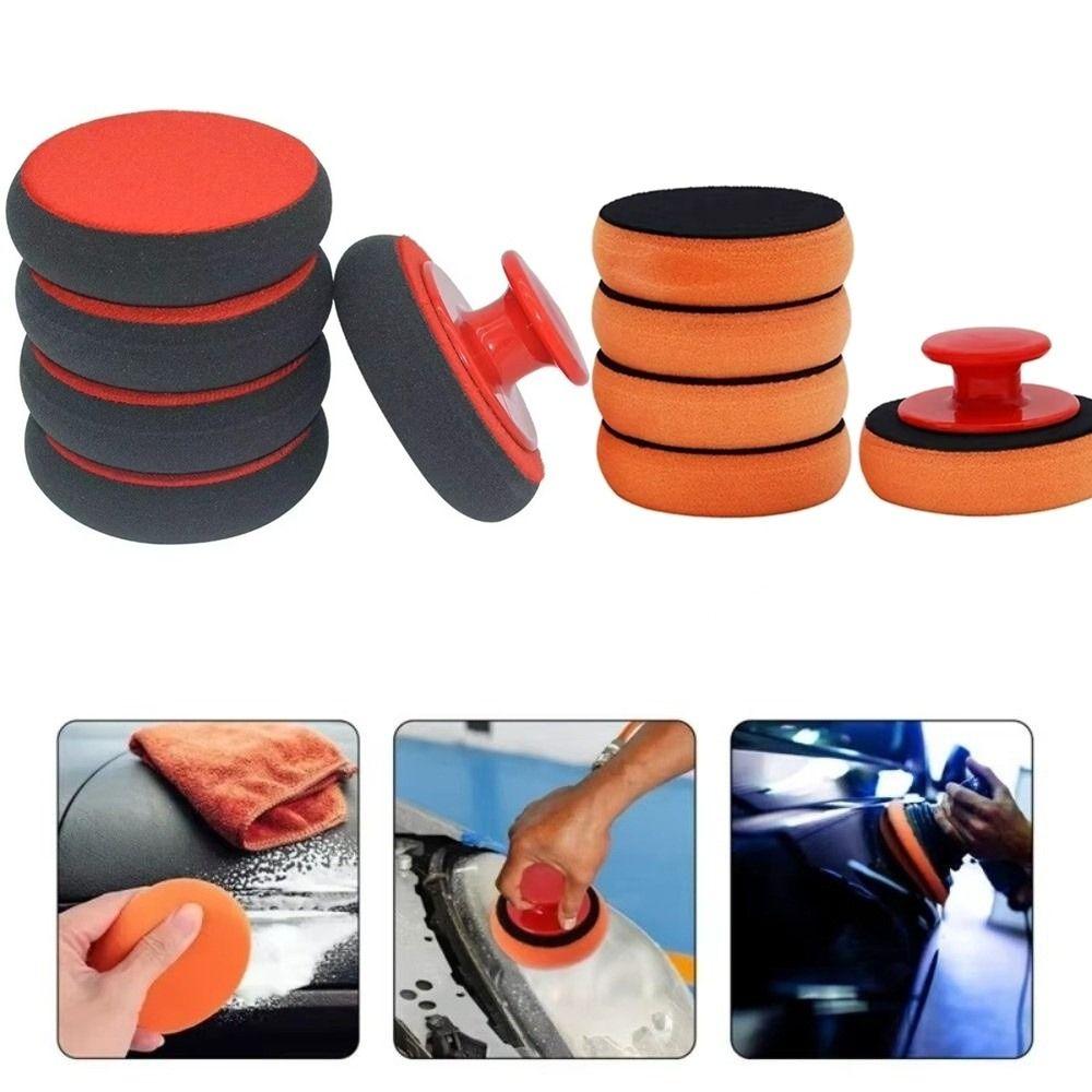 6Pcs Car-Styling Car Cleaning Cloth Polisher Car Wax Applicator Car Wax Wash Polish Pad Polish Tool