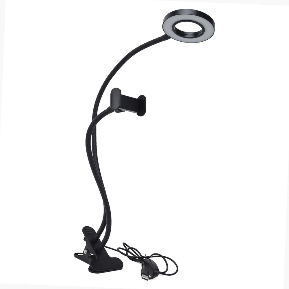 Adjustable Angle Ring Light 6W Makeup Mirror Light Portable Selfie Ring Light Live Stream