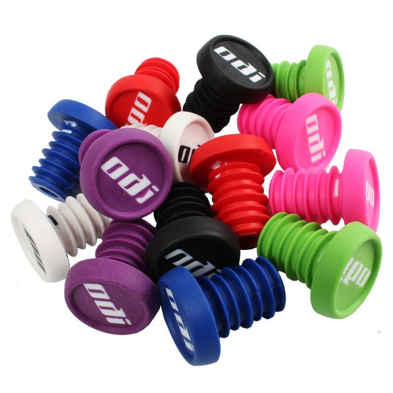 ODI Bicycle Handlebar Plugs MTB BMX DH FR Folding Bike Scooter Balance - Rubber End Caps In 7 Colors