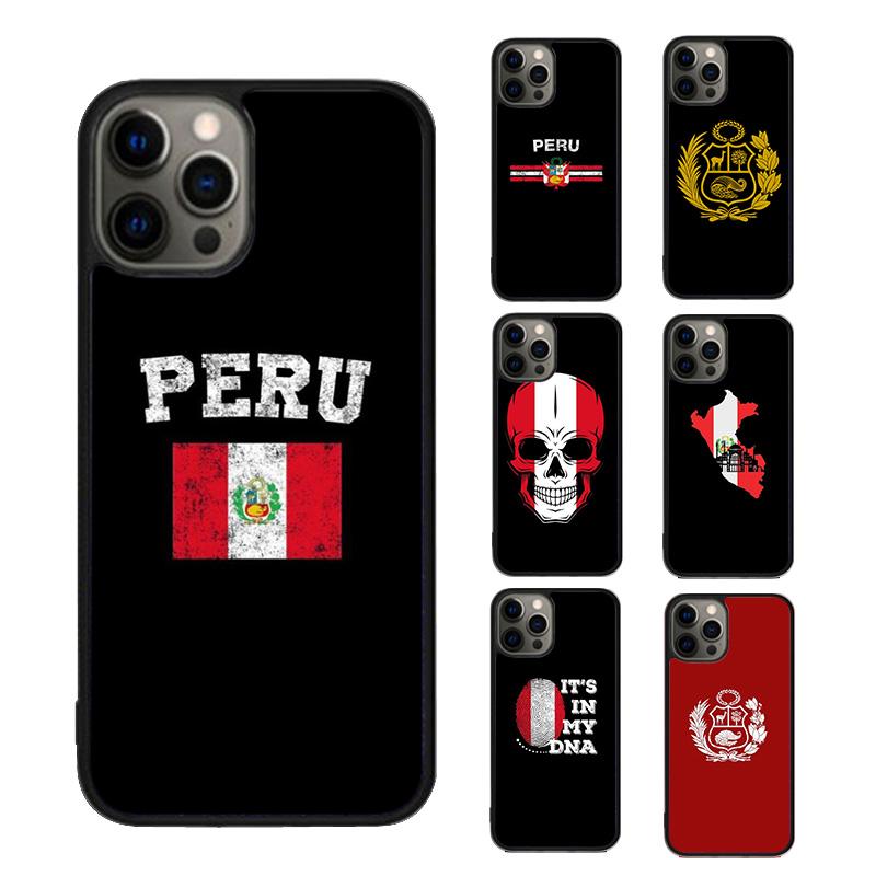 Чехол для телефона с гербом и флагом Перу Для iPhone 17 Air 15 16 16e 14 13 Pro Max Coque 12 11 Pro Max Для Apple PLUS fundas