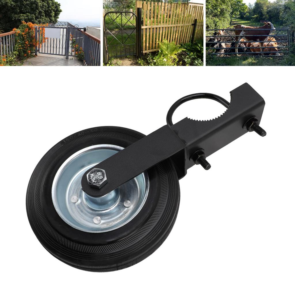 Колесо для ворот Сверхпрочное Колесо для фермерских ворот Легкая установка Грузоподъемность 500 фунтов Колесо для забора Для улицы