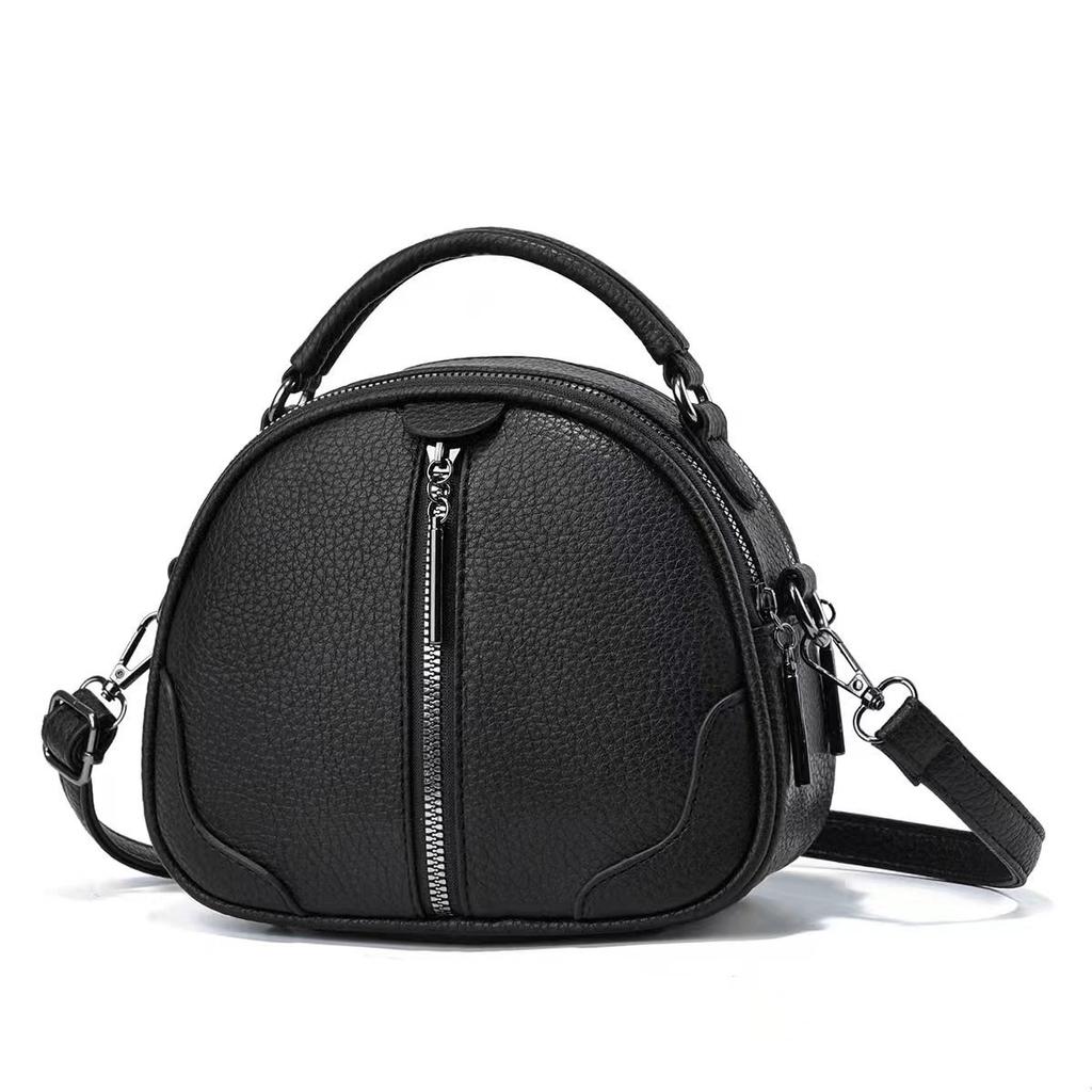 WTEMPO Solid Color Faux Leather Zipper Crossbody Bags Versatile All Seasons Underarm Bags Chain Commuting Shoulder Bags