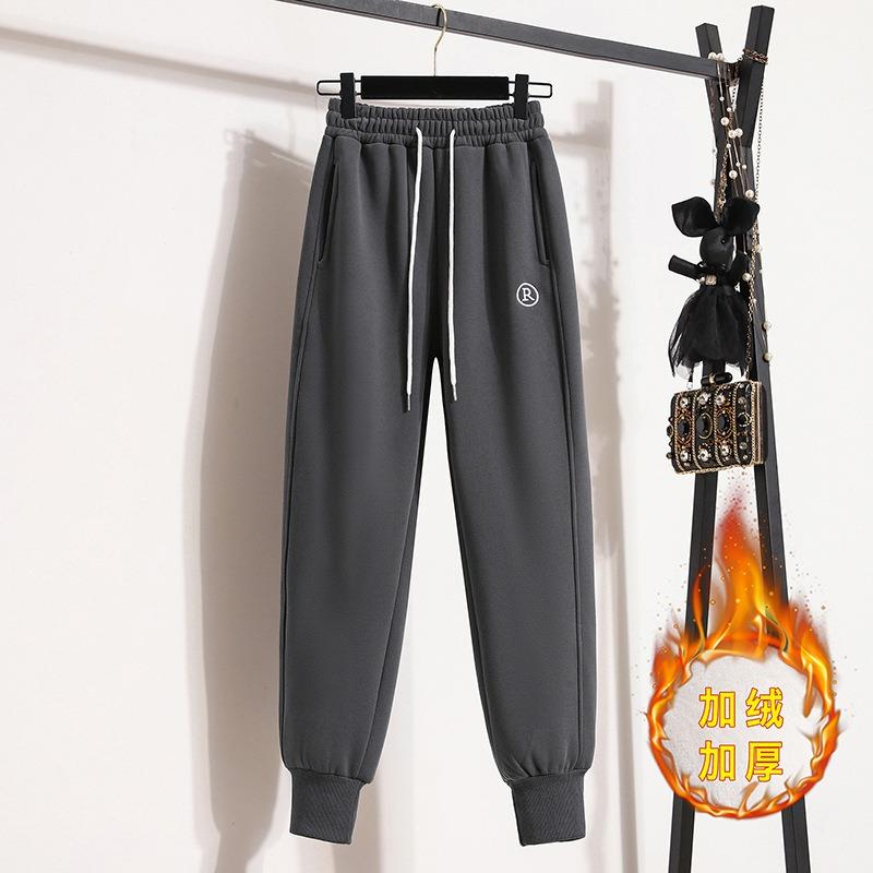 Зимние спортивные штаны Harlan Bunched Feet и флис с вышивкой из плотной ткани