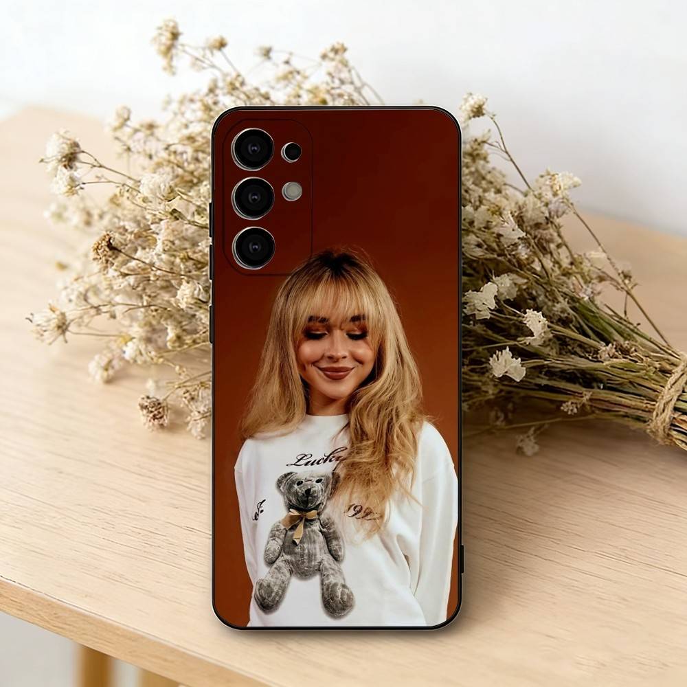 S-Sabrina C-Carpenter Phone Case For Samsung S25,S24,S21,S22,S23,S30,Ultra,S20,Plus,Fe,Lite,Note,10,Black Cover