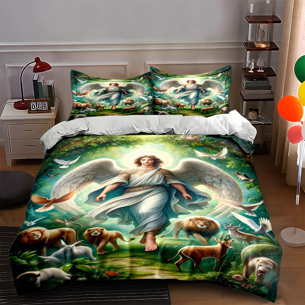 Angelic nature scene. Bedding Duvet cover sets Duvet covers Pillowcases gifts (1 * Duvet Cover 2 * Pillowcases, without duvet insert)