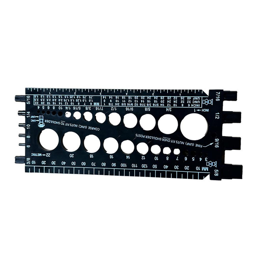Калибр для проверки размера гайки и болта для тестера метрической и британской резьбы. Простой инструмент для идентификации размера.