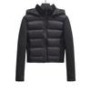 Women's Hooded Patchwork Sleeve Cotton-Padded Jacket - 2024 Autumn/Winter Fashion 9614