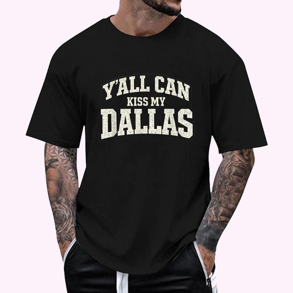 Funny Y'all Can Kiss My Dallas, Retro Texas Southern Humor T-Shirt Unisex T-Shirt