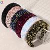 Party Girls Women Hair Accessories Wide Sponge Sequin Headbands Sparkly Glitter Hairbands Sweet Hair Hoop