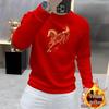 2026 Lucky Year Men's Fleece-Lined Crew Neck Sweatshirt – Stylish Autumn/Winter Fit