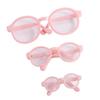 Plastic Round Transparent Glasses Doll Accessory Doll Mini Glasses Doll Round Glasses  Children Toy