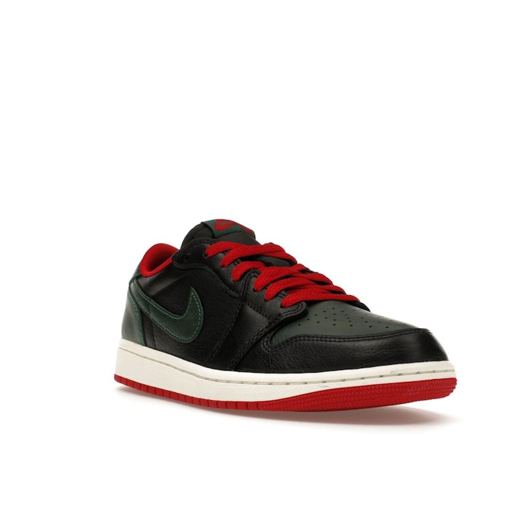 Air Jordan 1 Retro Low OG Black Gorge Green Женские кроссовки Varsity-Red Sail CZ0775-036