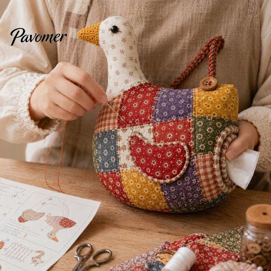 Швейный набор для начинающих DIY Пэчворк Набор для чехла на коробку салфеток, Форма домашних животных, Набор материалов, удобный для начинающих, Держатель Декор для дома