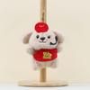 Colorful Cartoon Dog Plush Doll With Short Velvet Material For Collectible Keychain