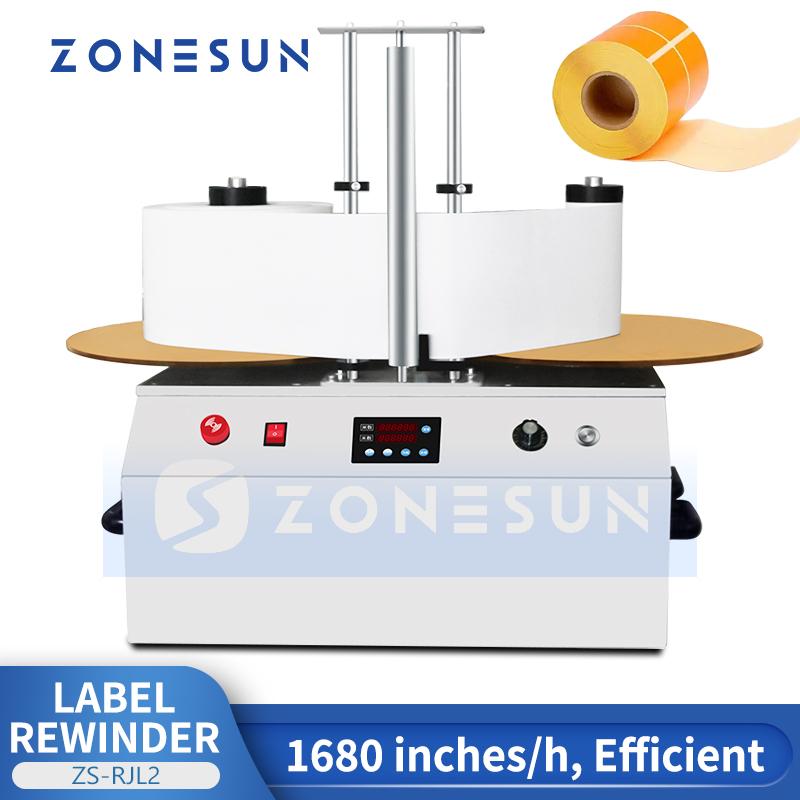 ZONESUN ZS-RJL2 Automatic Intelligent Label Rewinder Machine Label Roll Winder