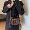 Сумка через плечо в форме ведра из искусственной кожи с декором в виде колокольчика, винтажная застежка-молния, гладкая поверхность, сумка на плечо для работы, вечеринки, путешествий