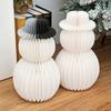 Eco Friendly White Honeycomb Snowman Christmas Decoration Snowman Home Accents For Winter Home Shop Window Display