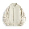 Men's Solid Color Baseball Jacket Retro Casual Sports Loose Thin Jacket