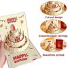 Four-Layer Cake Pop-Up Greeting Card Folding Invitation Card 3D Happy Birthday Card  Kids Gift
