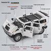Моделирование 1:18 Hummer H2 Alloy Offroad Vehicle Литая металлическая модель для дома Украшения для дома Звук и свет Инерционный детский игрушечный автомобиль Подарок на день рождения мальчика