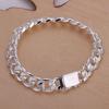 New High-end Ladies Men's Boutique N925 Sterling Silver Color Bracelet Fashion Jewelry Men's 10MM Bracelet