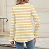 Women's Daily Casual Long-sleeved Striped Printed V-neck Top