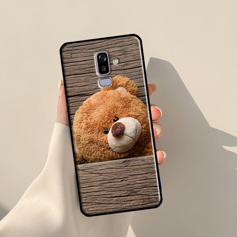 Чехол с милым медведем для Samsung Galaxy J3 J5 J7 2017 A3 A5 J1 2016 J4 J6 Plus A6 A7 A8 A9 J8 2018 Coque