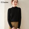 Fanzhen Women's Thickened Half-Turtleneck Cashmere Blend Sweater