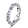 D Color 2.5ct Moissanite Ring for Woman Wedding Jewelry with GRA 925 Sterling Sliver Plated 18k White Gold Wedding Band