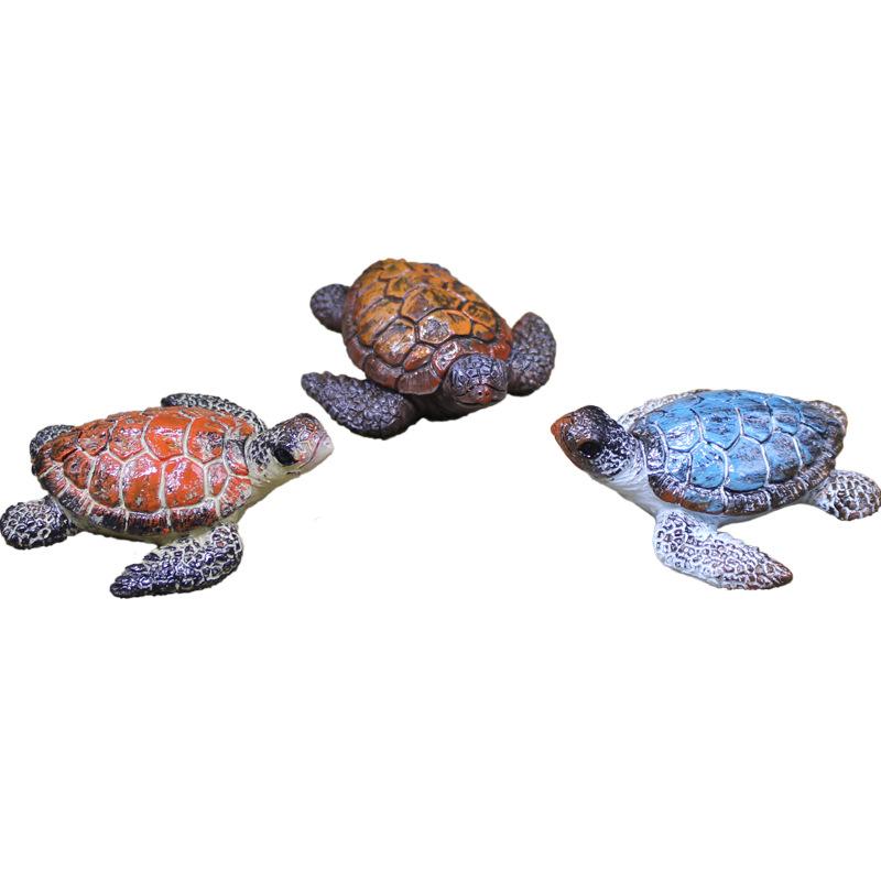 Mini Turtle Figurine in Resin, Simulated Sea Turtle Statue, Garden Decoration, Micro-landscape, Decoration, Decoration Ornament