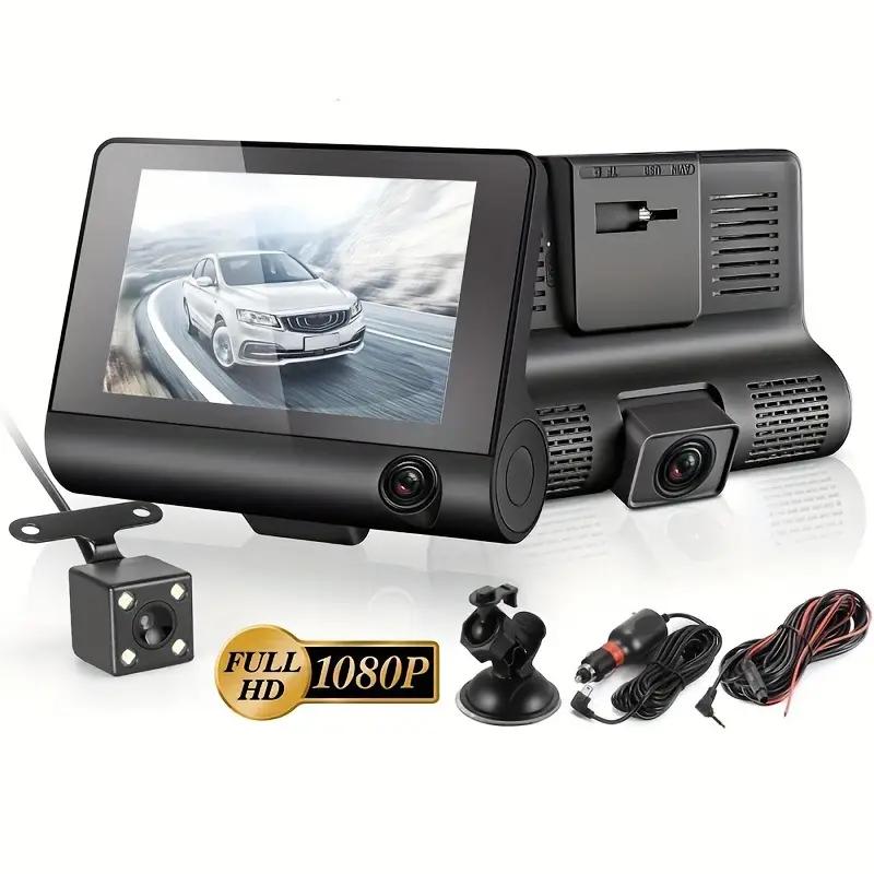 HD Car DVR 2/3 Camera Lens 4.0 Inch Rearview Mirror Dash Cam Camera Video Recorder Stream Media Player
