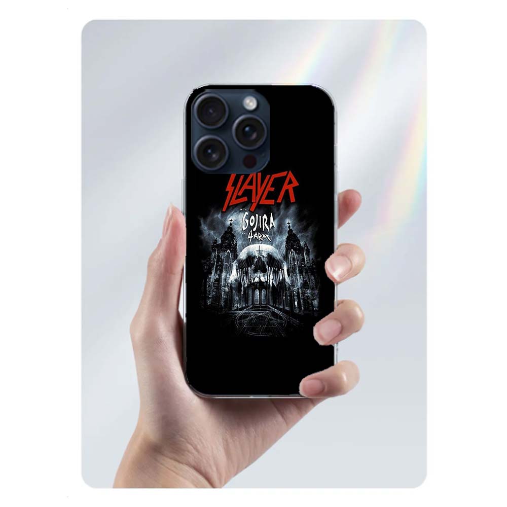 Slayer Heavy Metal Rock Band Capa Phone Case For Iphone 17 Air 16 Pro Max 15 12 Pro 14 Plus 17E 16E 11 13 Mini Cover Cases Funda