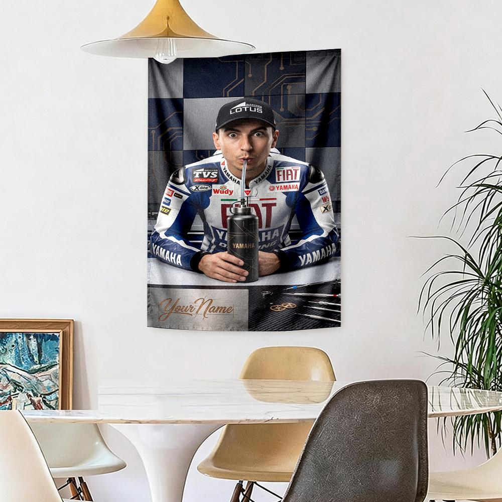 Jorge Lorenzo Custom Your Name Wall Decor Tapestry Art For Pet Memorial Birthdaywedding Party Backdrop Family Gift