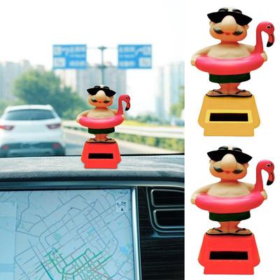 Игрушка с качающейся головой на солнечной батарее, танцующее украшение для автомобиля, анимированный танцор-болванчик, украшение на приборную панель для транспортных средств