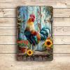 Деревенский Шарм Винтажный Петух Металлическая Жестяная Вывеска Прочный Железный Декор Стены для Помещений Улицы Гаража Любителей Охоты
