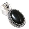 Кулон из черного оникса ручной работы из серебра 925 пробы 2,17" I4p80