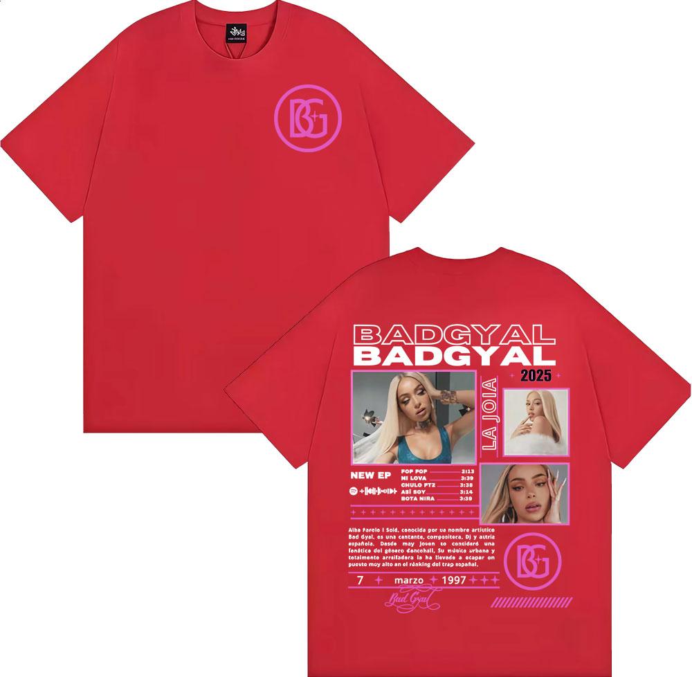 Singer Bad Gyal La Joia Album Tour 2025 Graphic Tshirts Unisex Women Clothing Fashion Aesthetic T Shirt Casual 100 Cotton Tshirt
