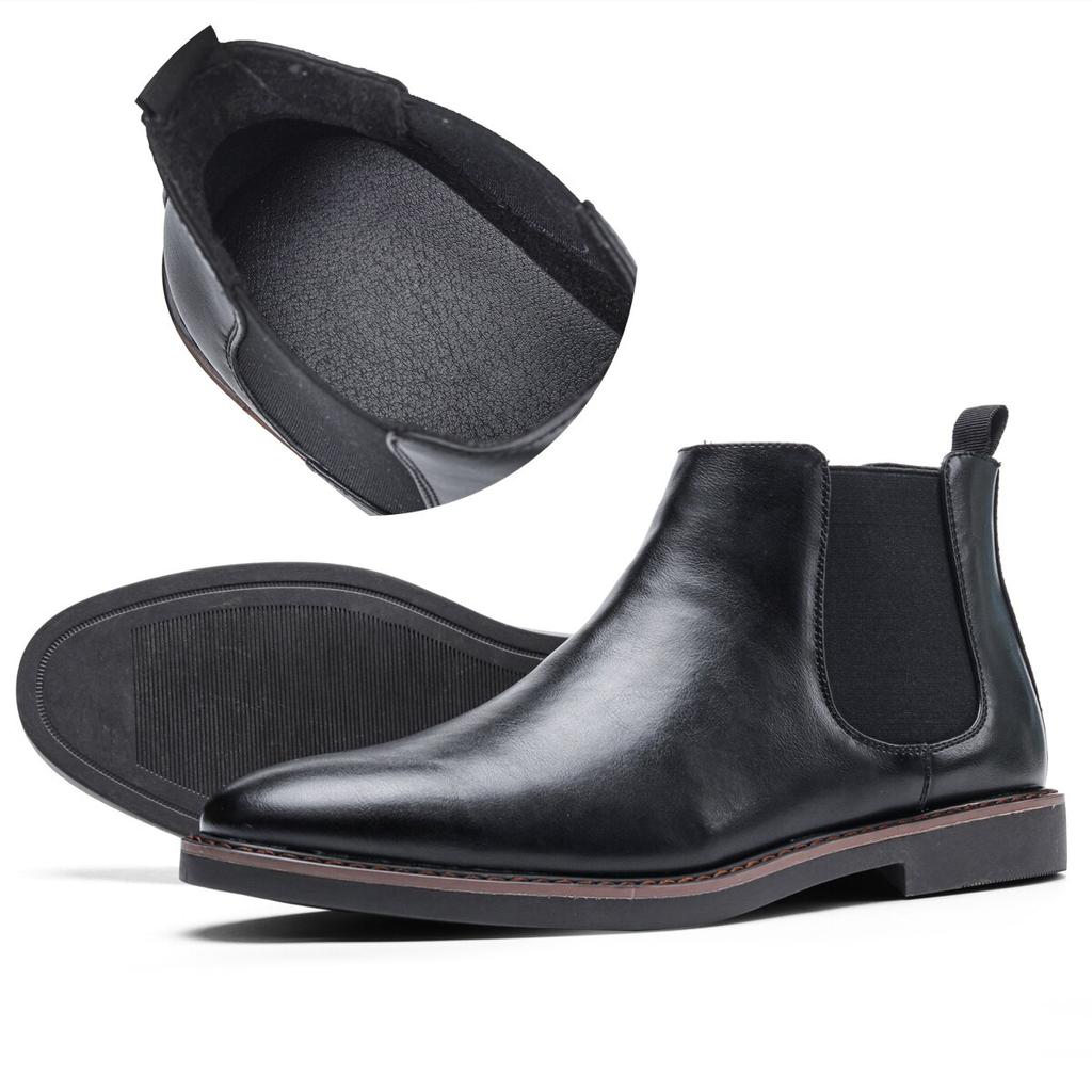 HECRAFTED SHOES/ Зимние мужские ботинки из искусственной кожи