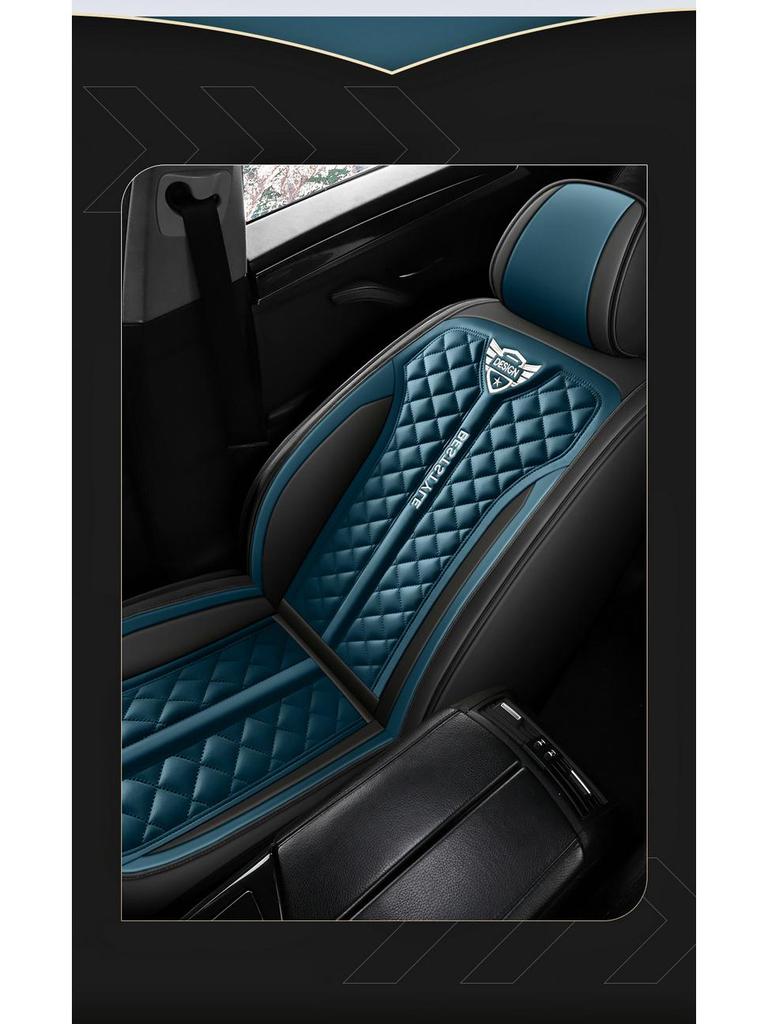 Universal Four-Season Cartoon Leather Car Seat Cushion Set for Five Seats